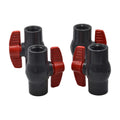 4pcs PVC Pipe Female/Female 3/4" BSP Thread Ball Valve-0