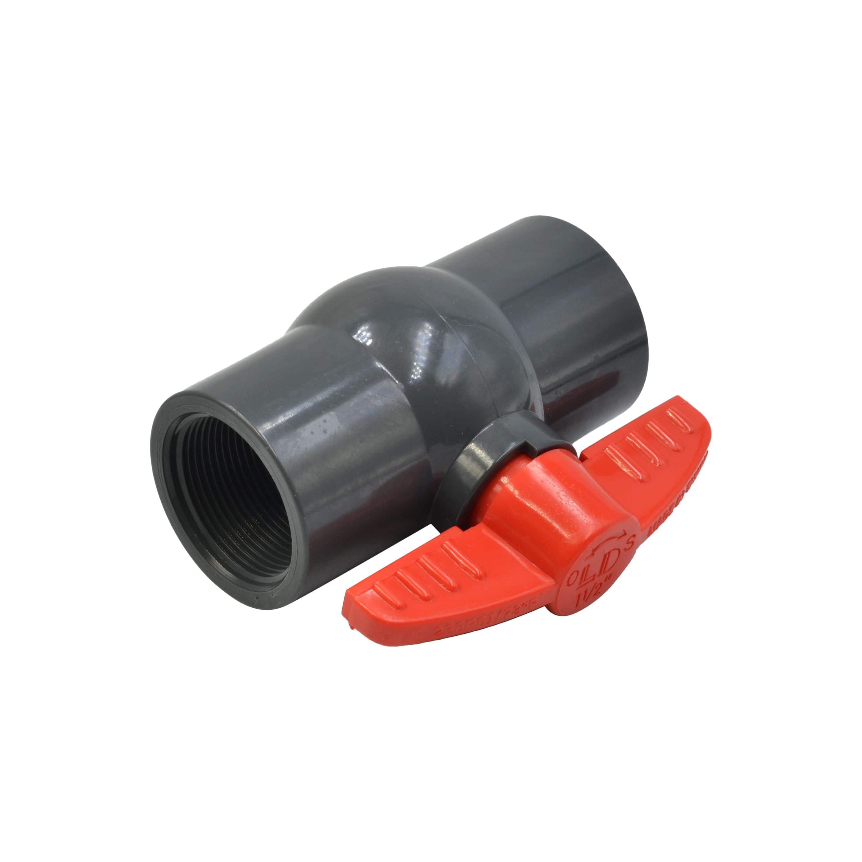 x4 PVC Pipe Female/Female 1 1/2" NPT Thread Ball Valve-2