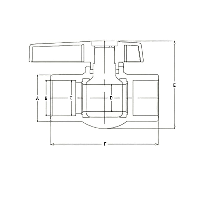 1pcs PVC Pipe Female/Female 1" BSP Thread Ball Valve-1