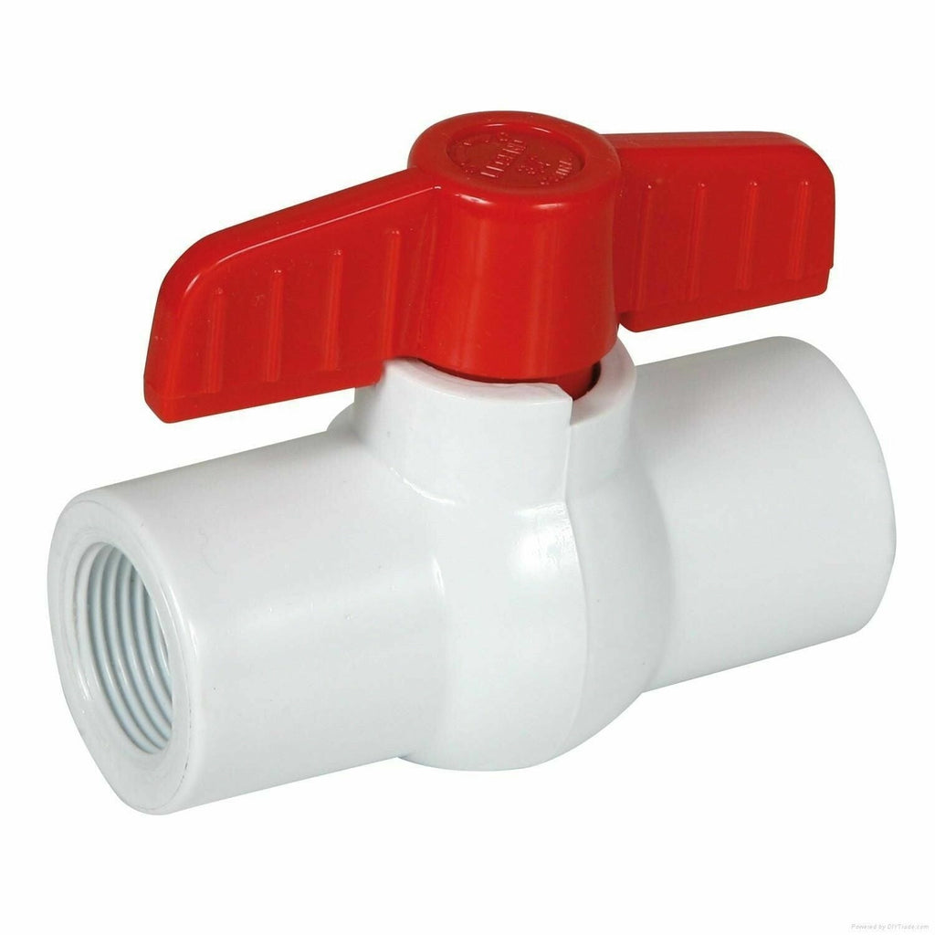 x1 PVC Pipe Female/Female 1/2" BSP Thread Ball Valve-0