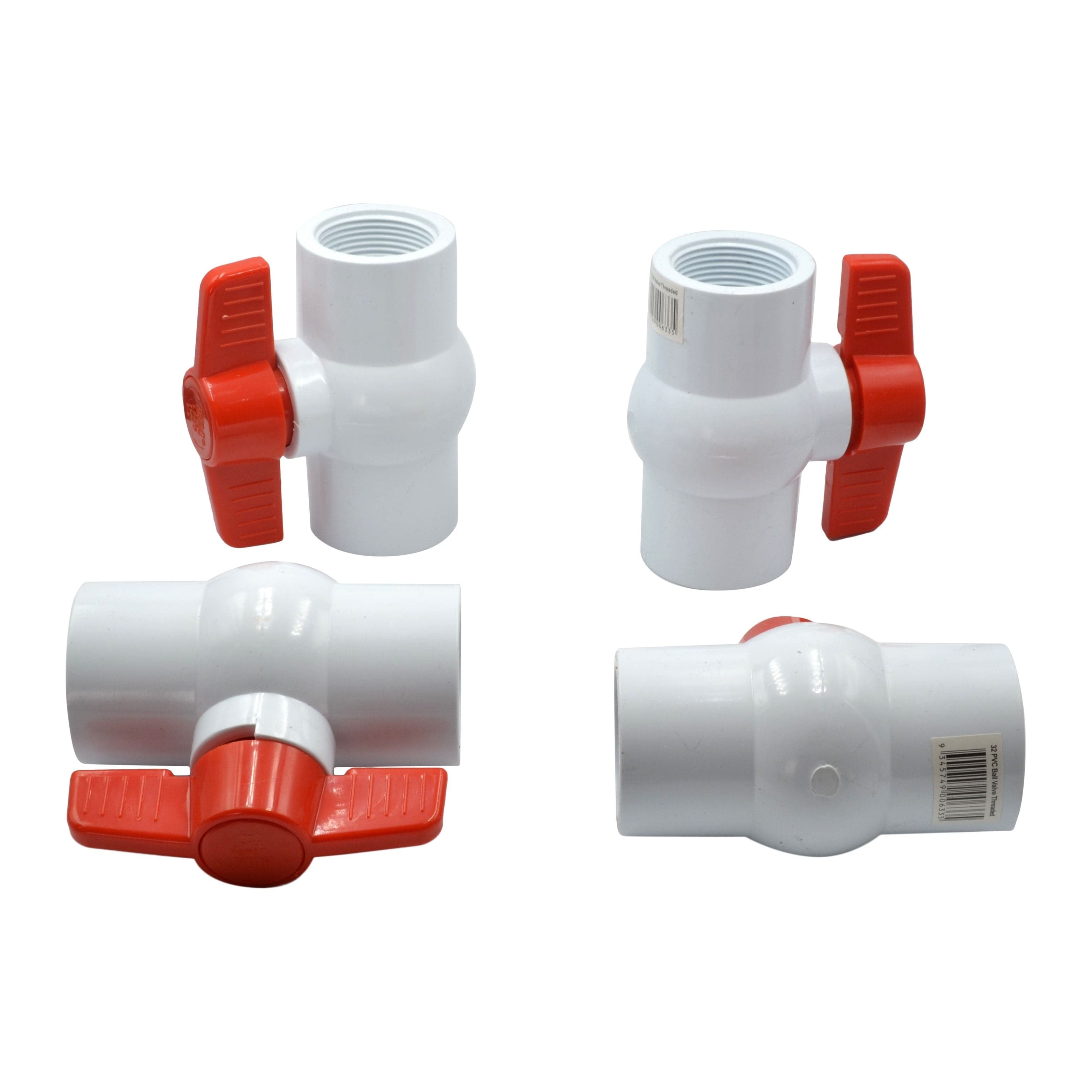 x4 PVC Pipe Female/Female 1 1/4" NPT Thread Ball Valve-2