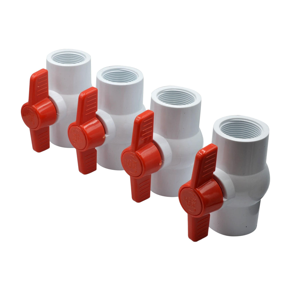 x4 PVC Pipe Female/Female 1 1/4" NPT Thread Ball Valve-0