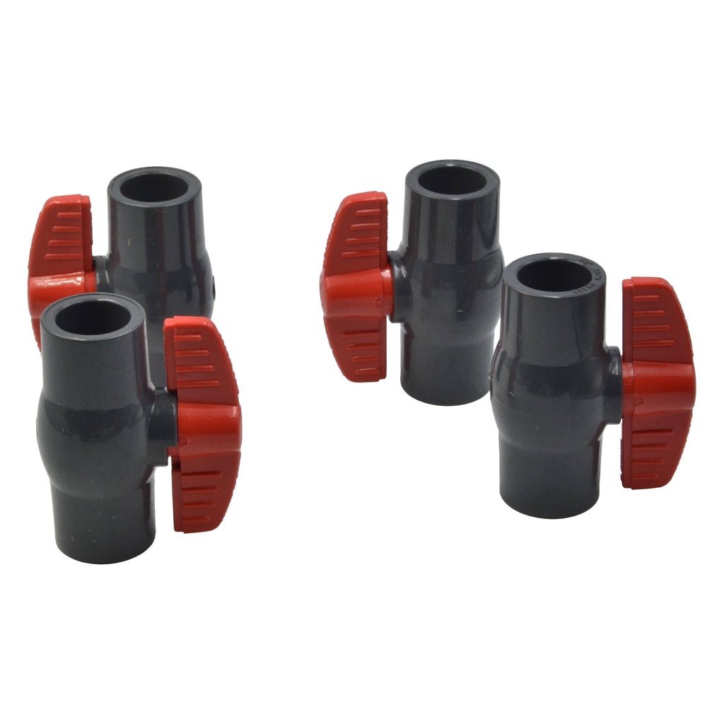 x4 PVC Pipe Female/Female 1/2" Slip Join Ball Valve-2