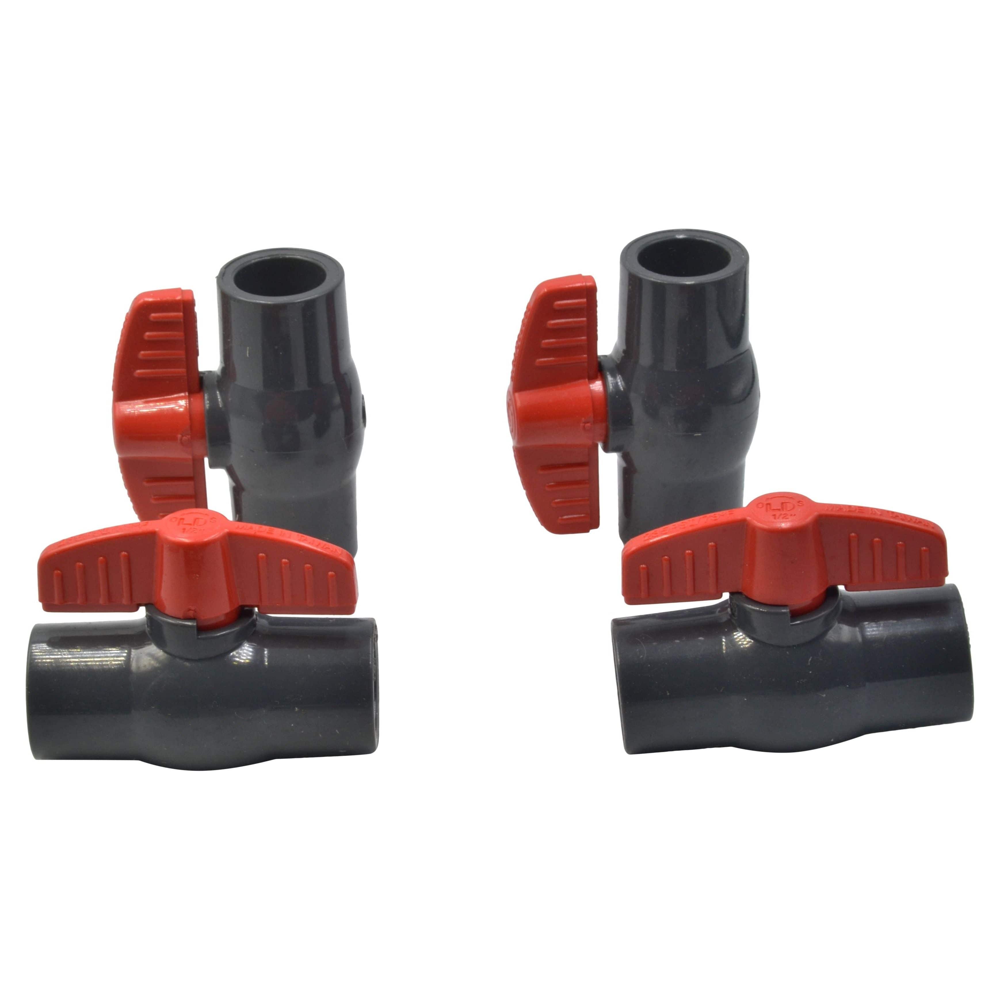 x4 PVC Pipe Female/Female 1/2" Slip Join Ball Valve-0