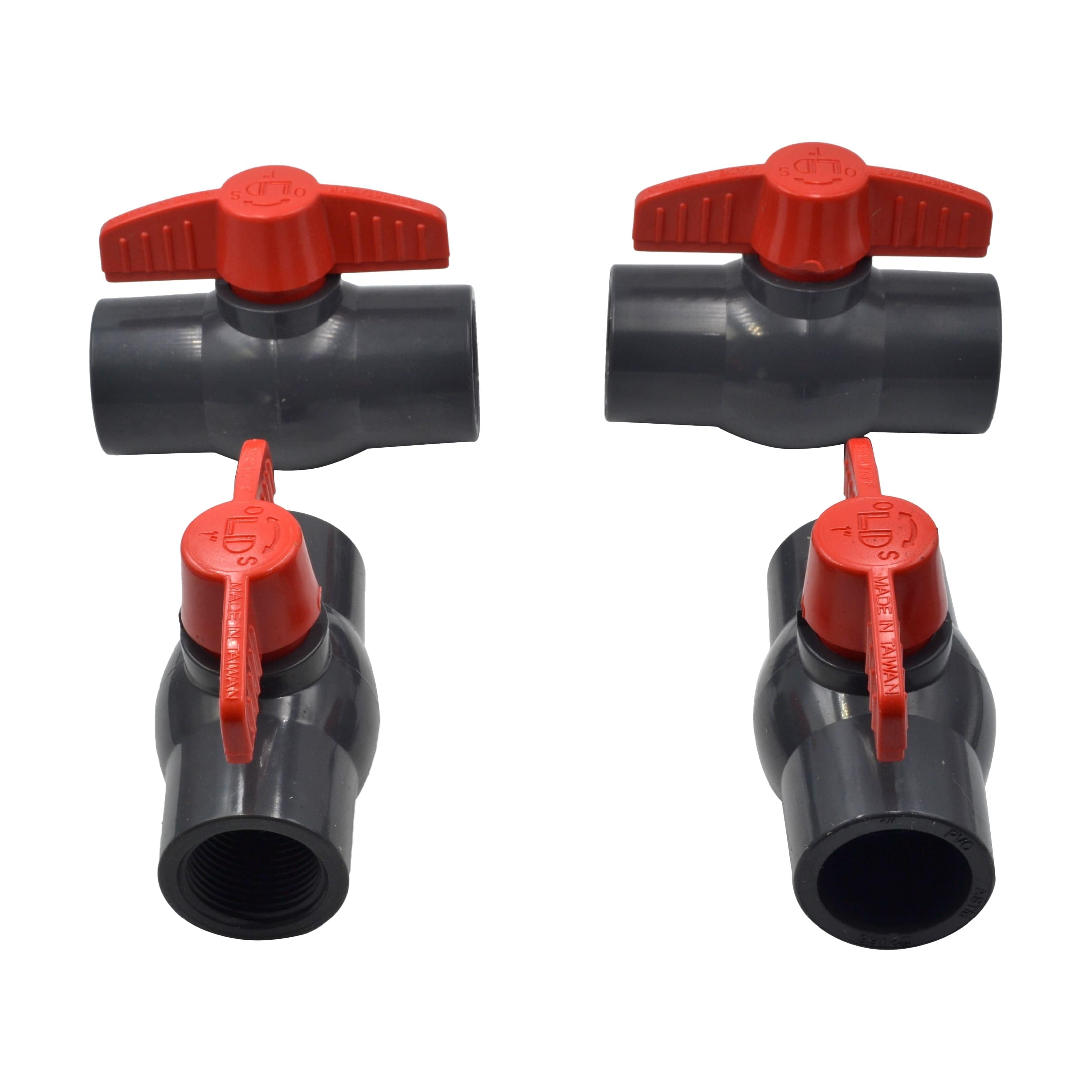x4 PVC Pipe Female/Female 1" Slip Join Ball Valve-3
