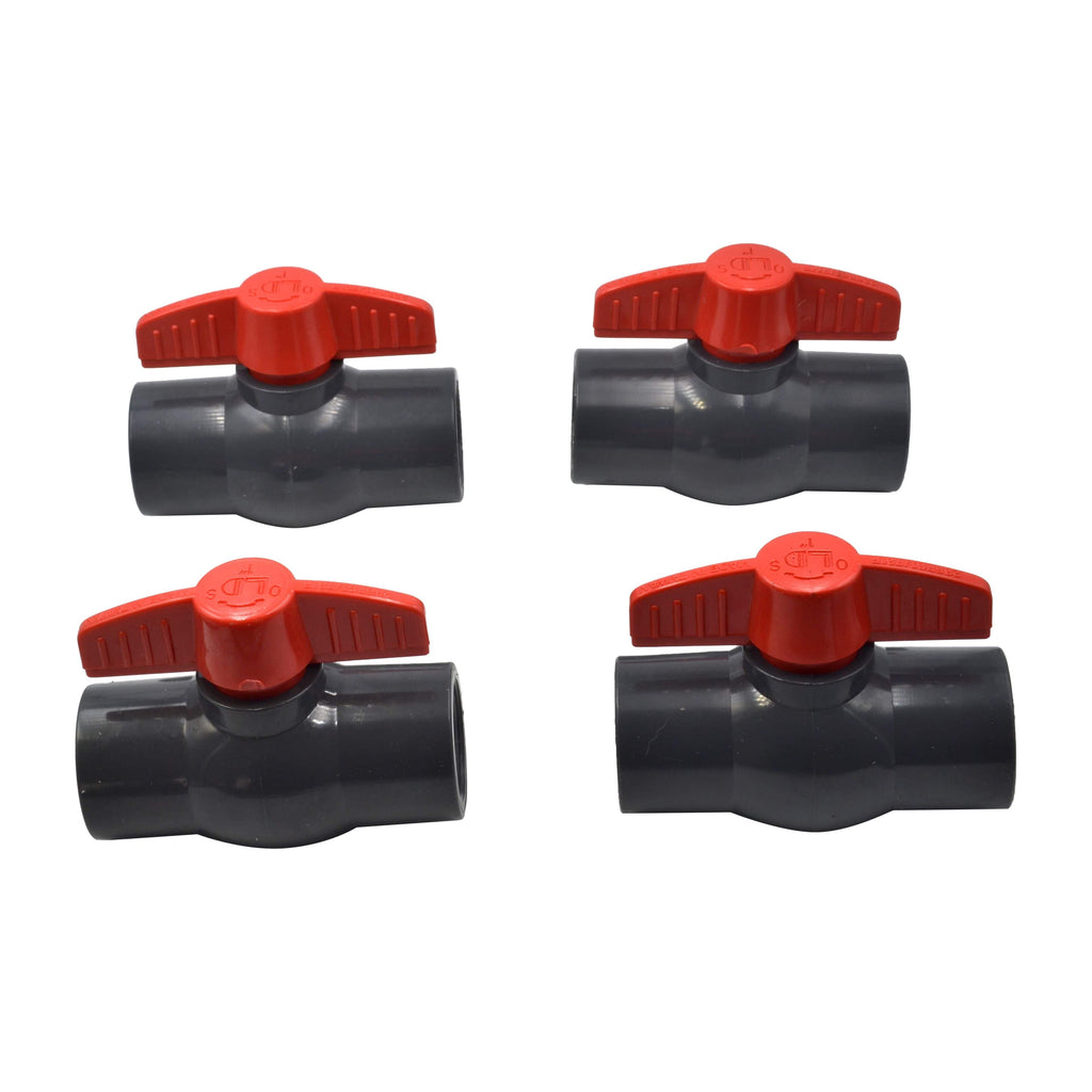 x4 PVC Pipe Female/Female 1" Slip Join Ball Valve-2