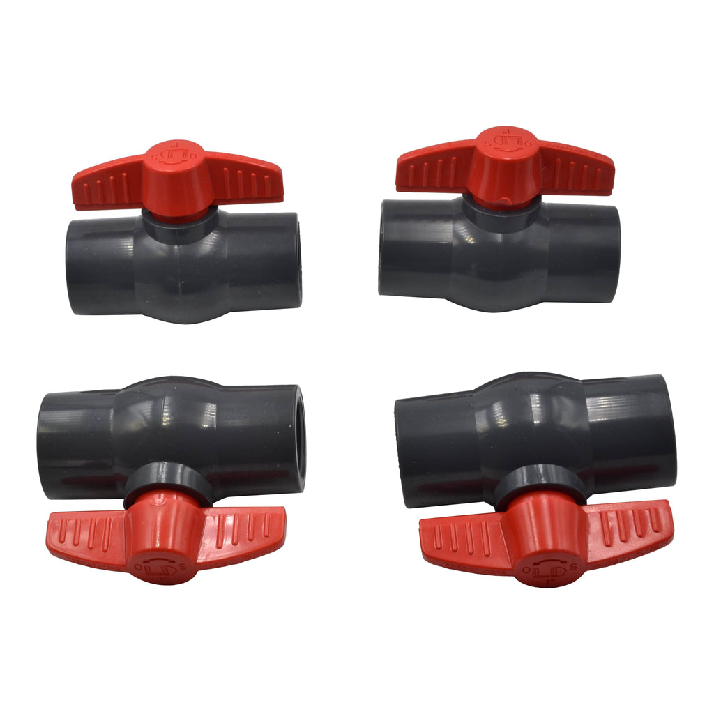 x4 PVC Pipe Female/Female 1" Slip Join Ball Valve-0