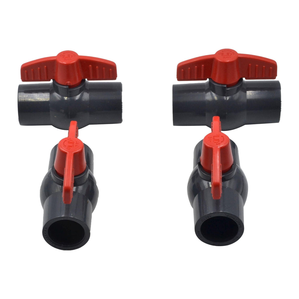 x4 PVC Pipe Female/Female 3/4" Slip Join Ball Valve-0