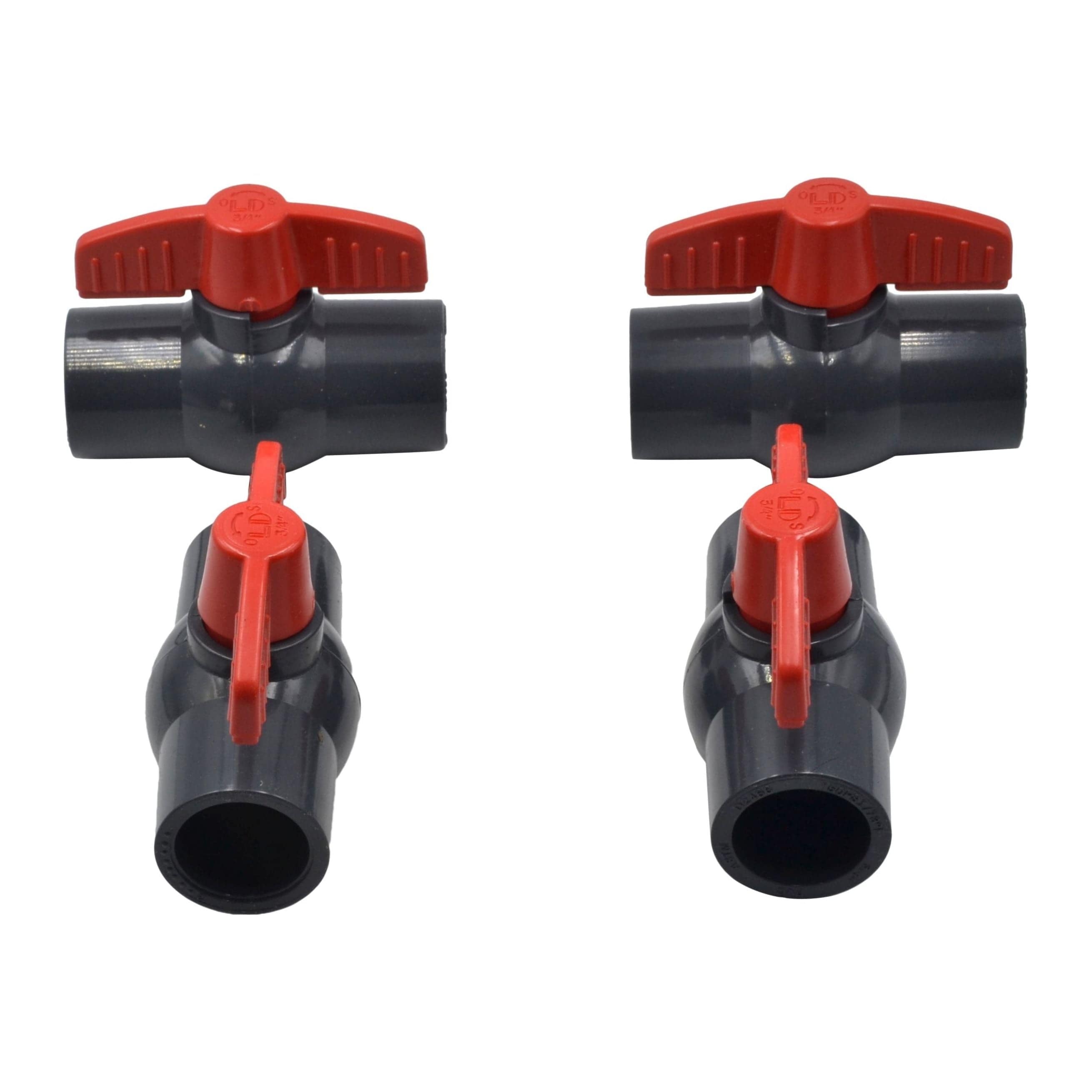 x4 PVC Pipe Female/Female 3/4" Slip Join Ball Valve-0