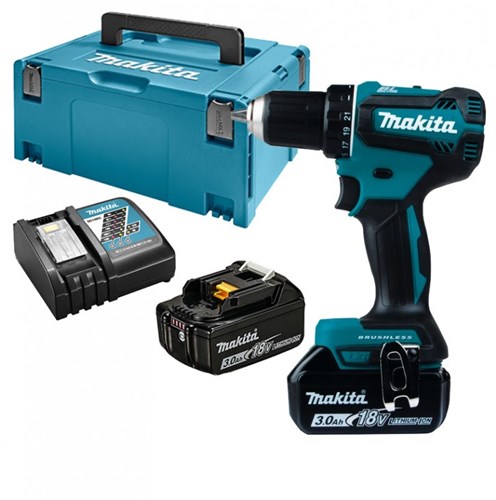Makita ddf485rfj 18v - cordless drill/screwdriver - 3.0 ah battery (2 pcs)-0