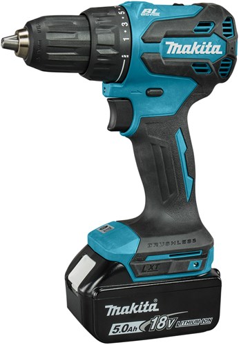 Makita ddf490rtj | cordless drill | brushless | 18v | 5.0ah | in m-box - ddf490rtj-0