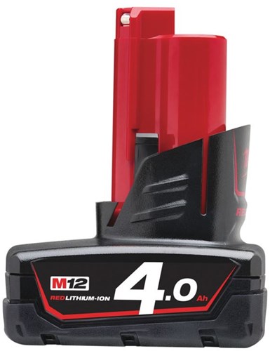 Milwaukee m12 b4 battery (12 v 4.0ah redlithium-ion) - 4932430065-0