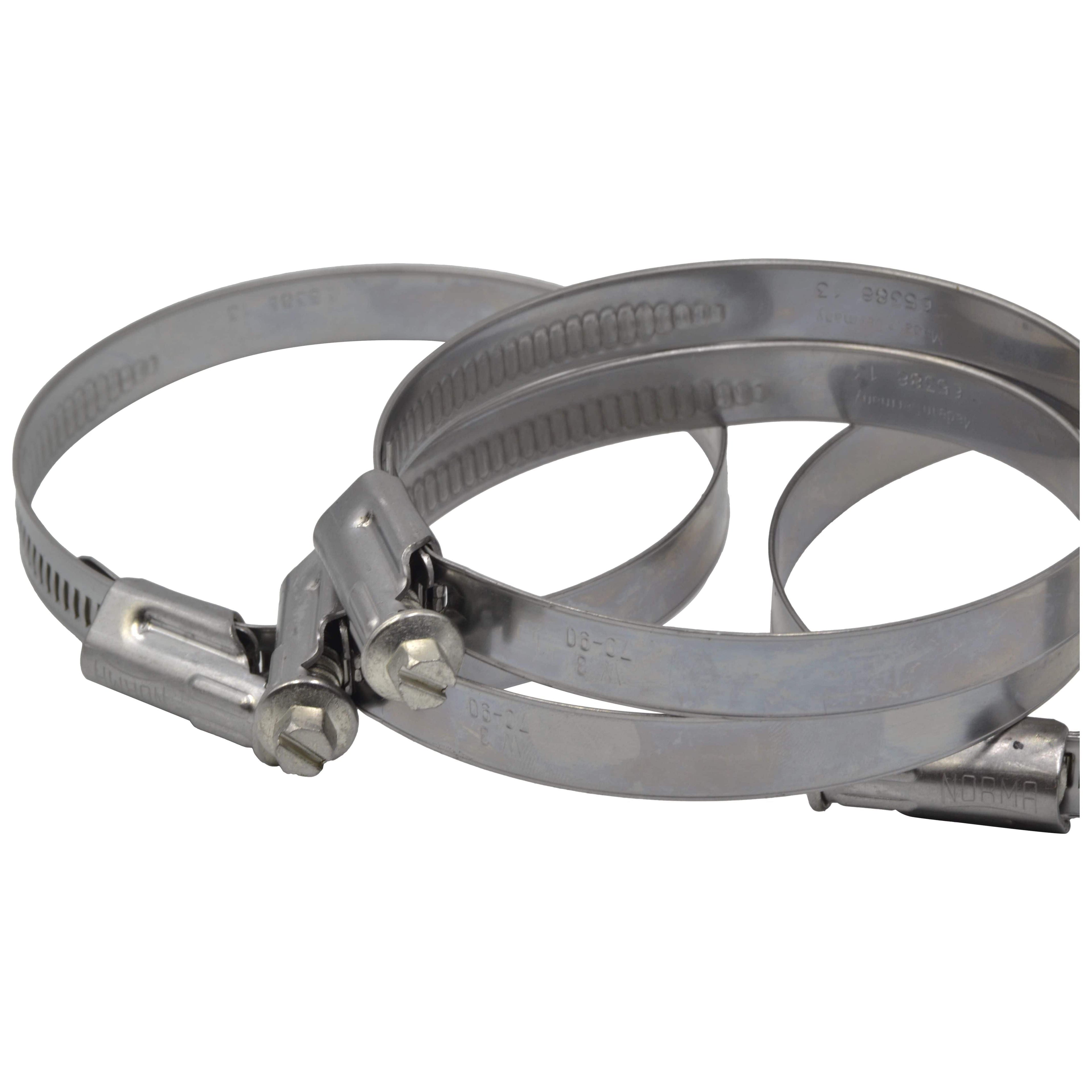 4 Piece Norma 304 Stainless Steel 70-90mm Worm Drive Hose Clamp-4