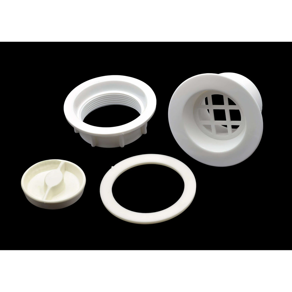 Standard 50mm White Plastic Body Plug and Waste Unit-3