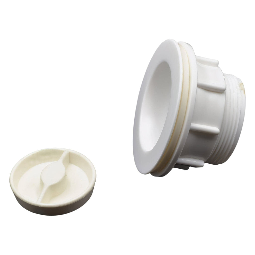 Standard 50mm White Plastic Body Plug and Waste Unit-2