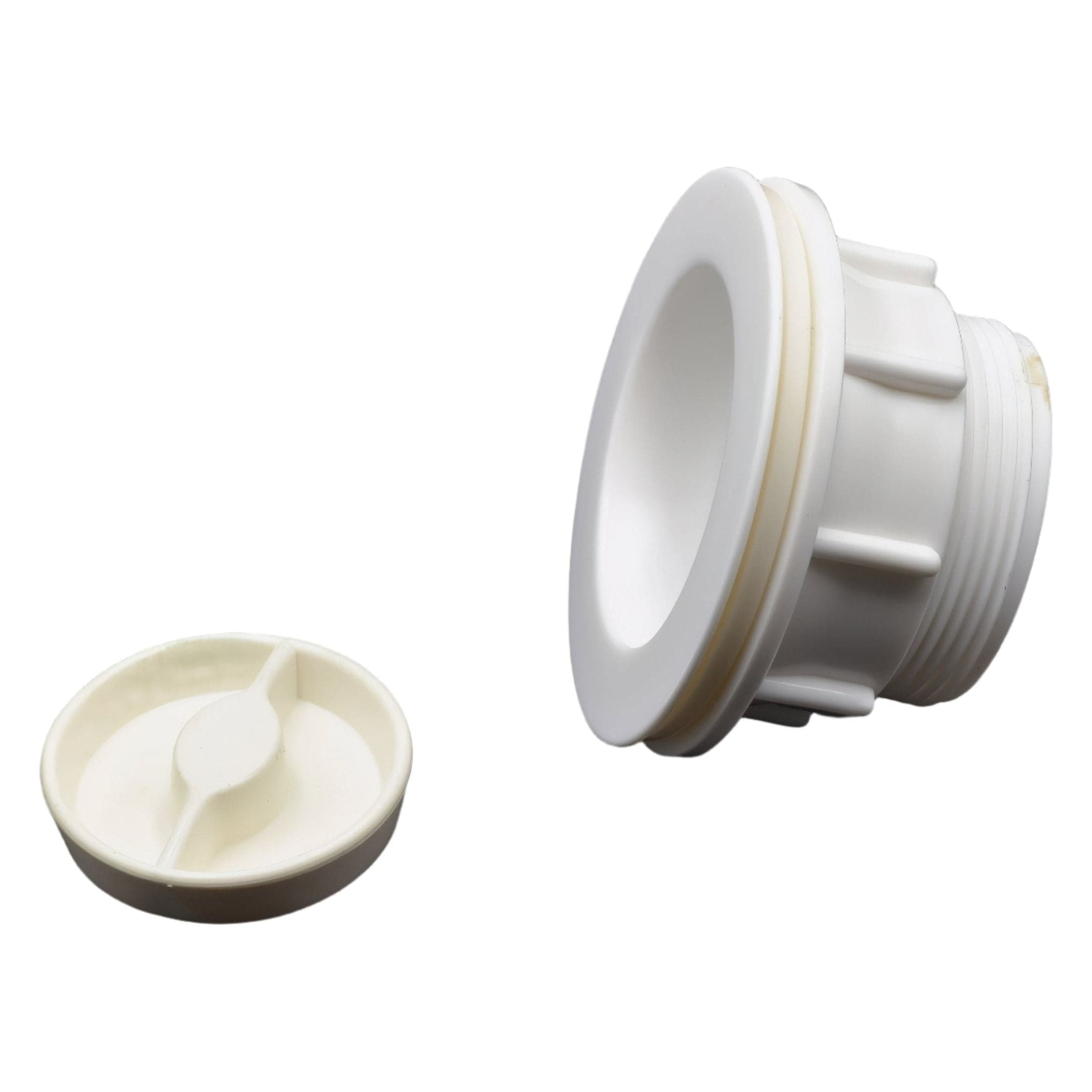 Standard 50mm White Plastic Body Plug and Waste Unit-2