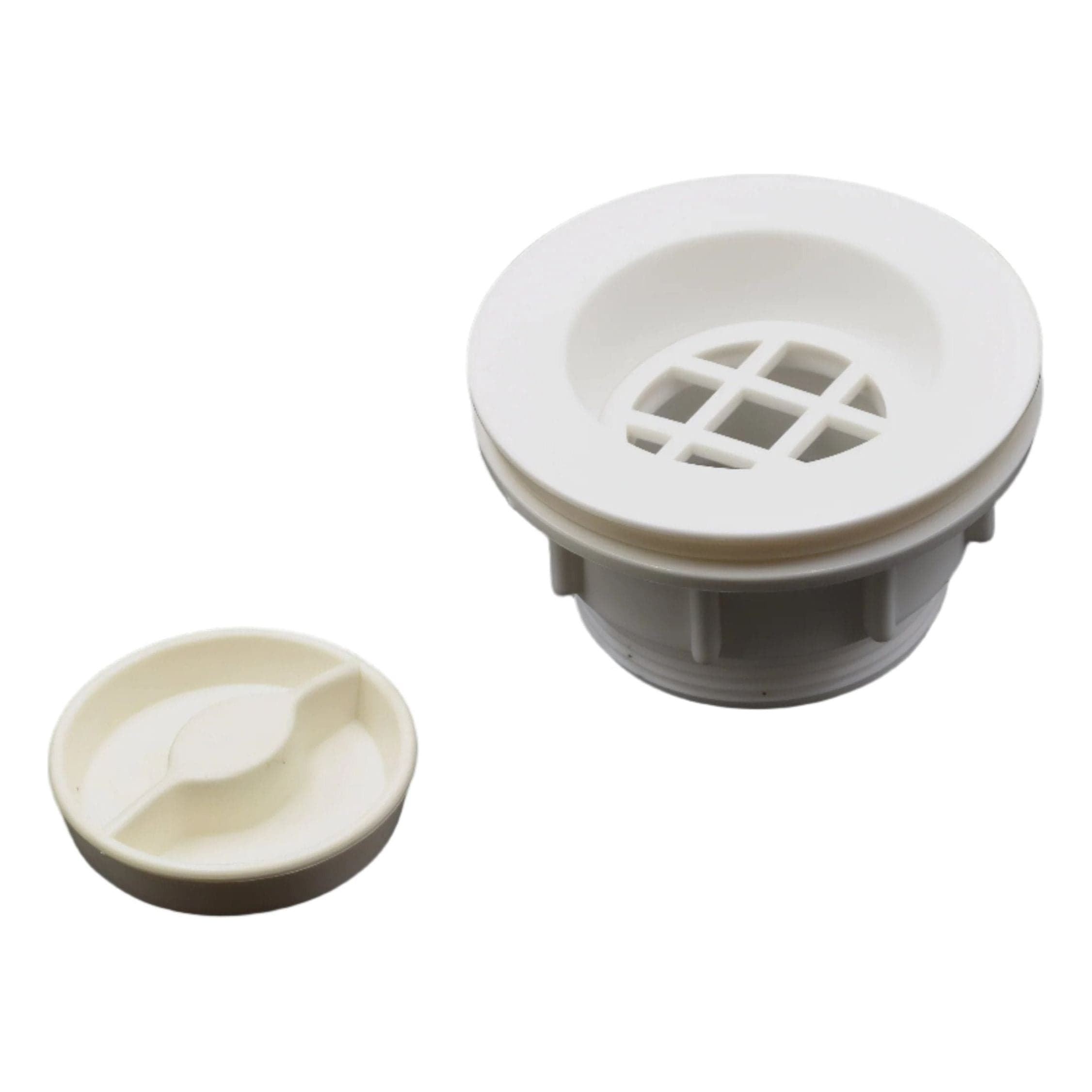 Standard 50mm White Plastic Body Plug and Waste Unit-1