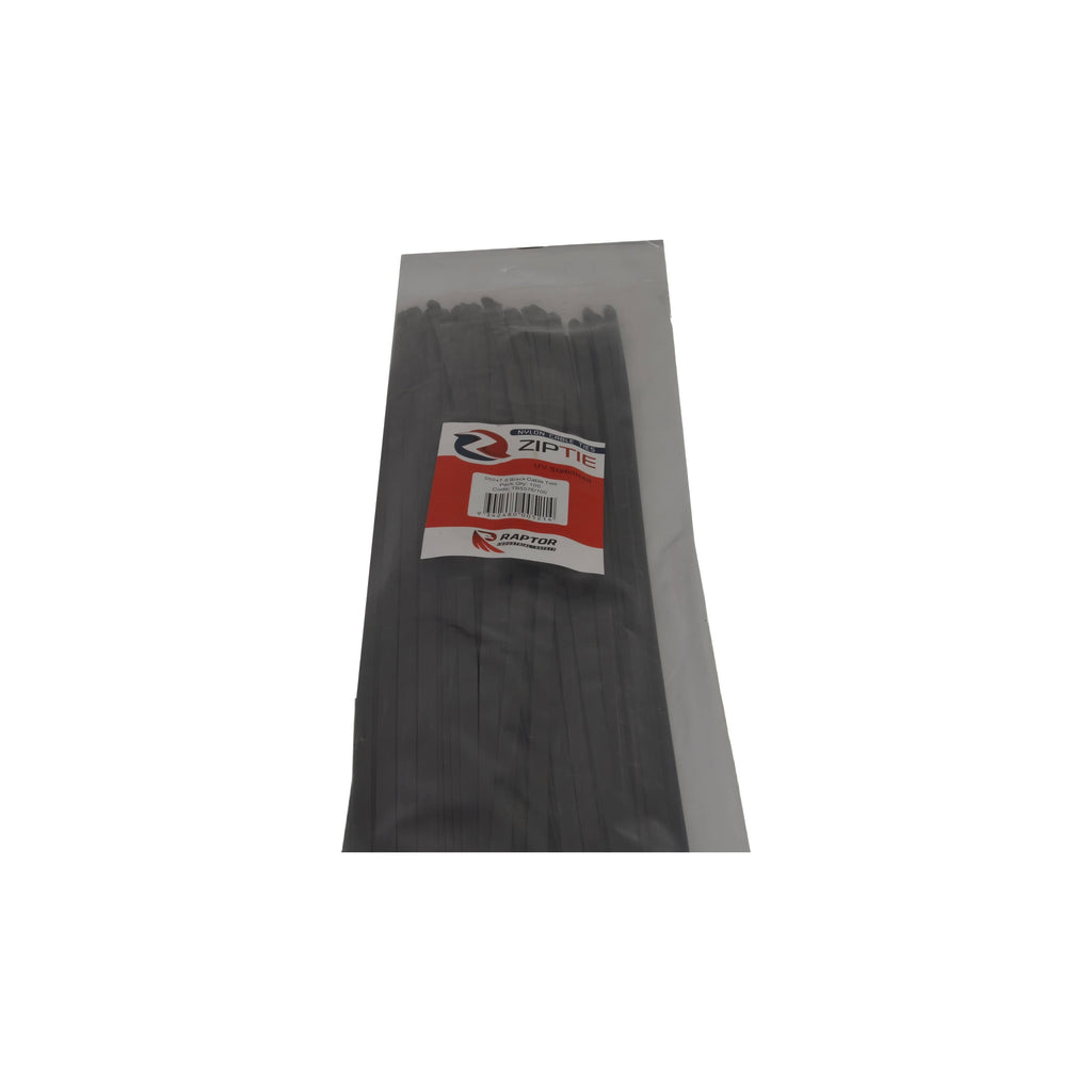 RAPTOR Black 550mm x 7.6mm Heavy Duty Cable Ties, 100 Pack-1