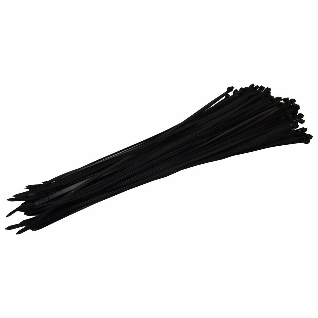 RAPTOR Black 550mm x 7.6mm Heavy Duty Cable Ties, 100 Pack-0