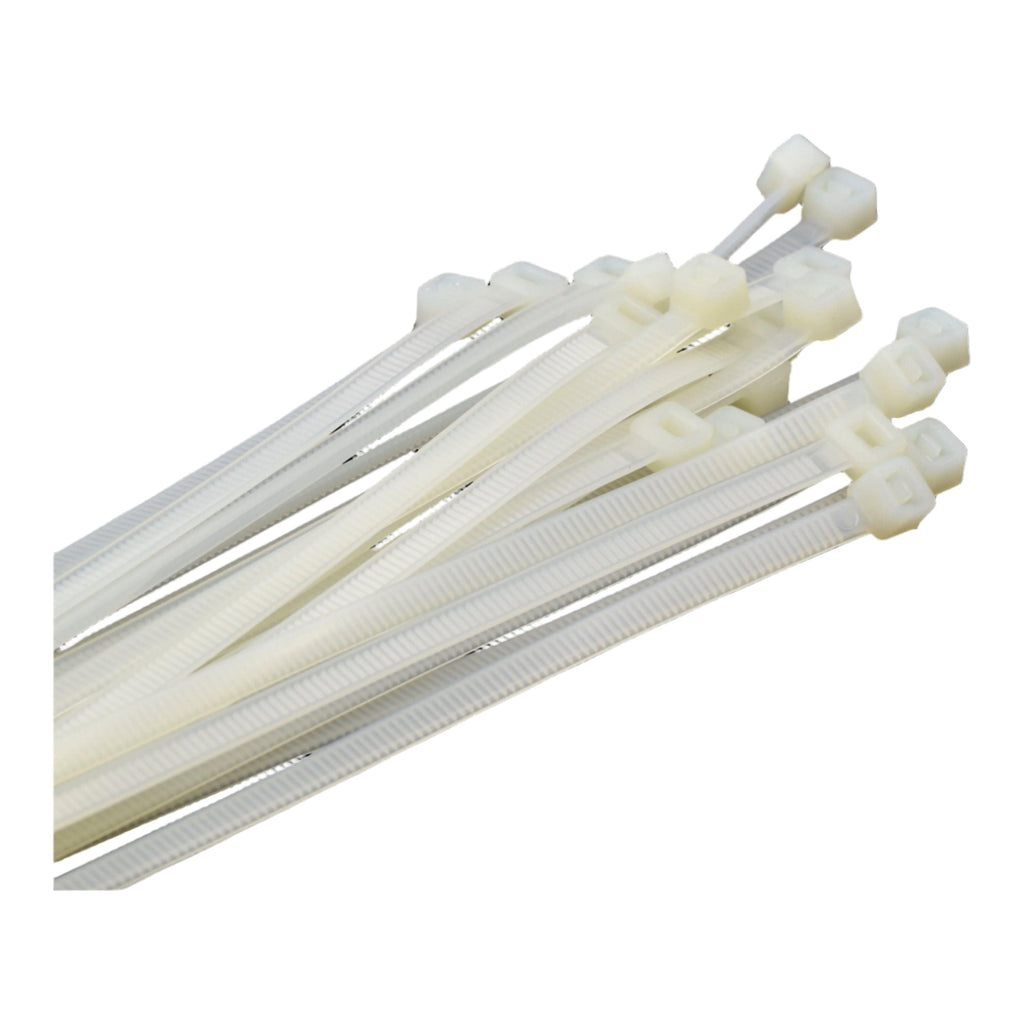 RAPTOR Natural 300mm x 4.8mm Medium Duty Cable Ties, 20 Pack-0