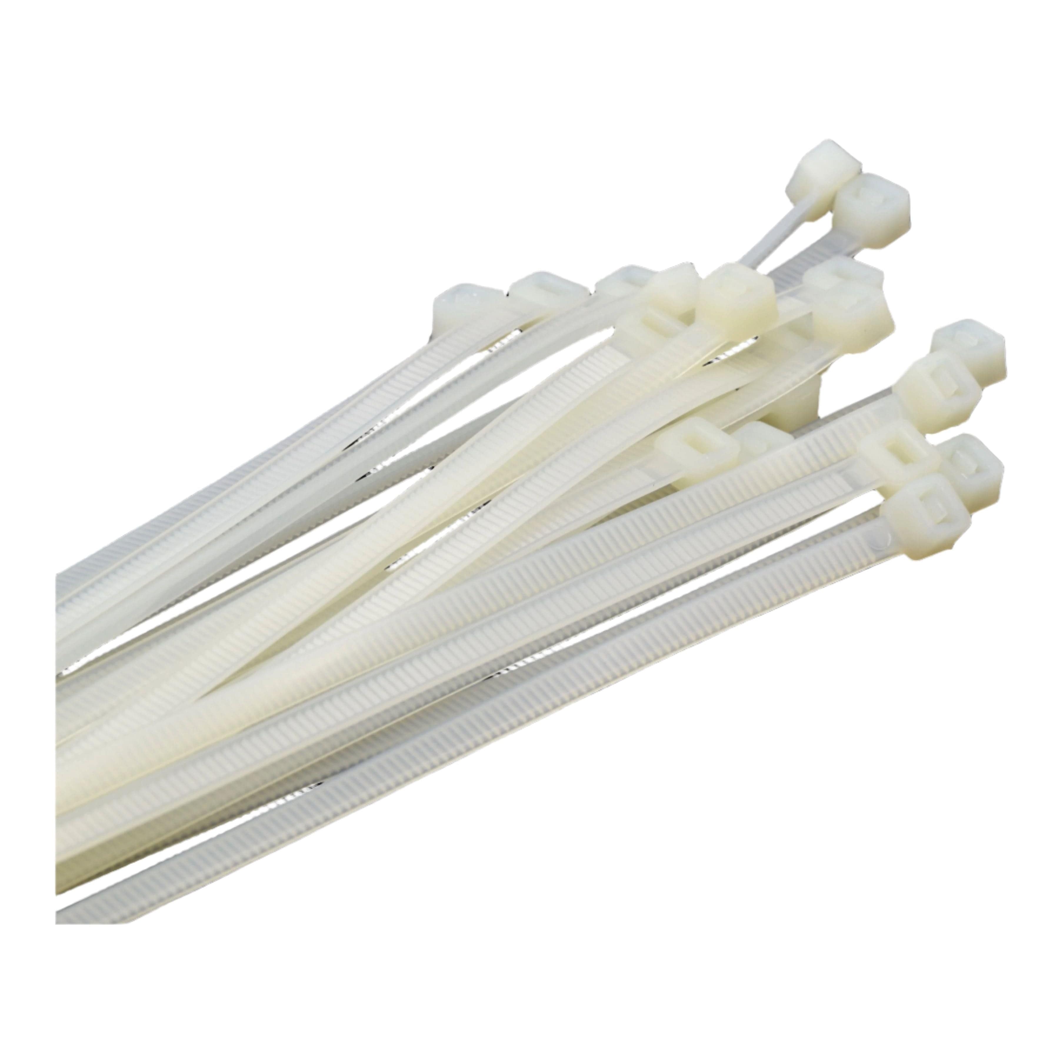 RAPTOR Natural 300mm x 4.8mm Medium Duty Cable Ties, 20 Pack-0