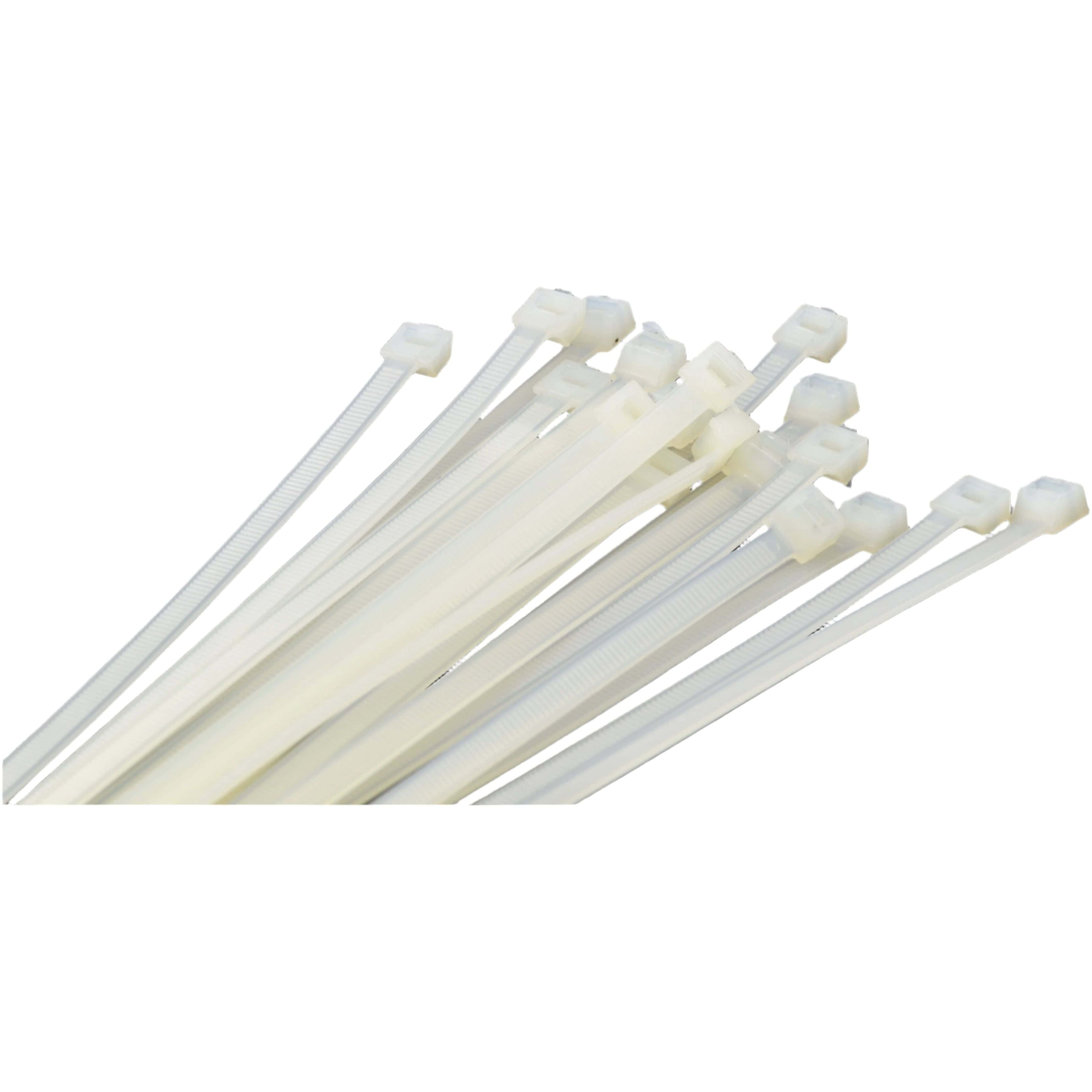 RAPTOR Natural 370mm x 4.8mm Medium Duty Cable Ties, 20 Pack-0