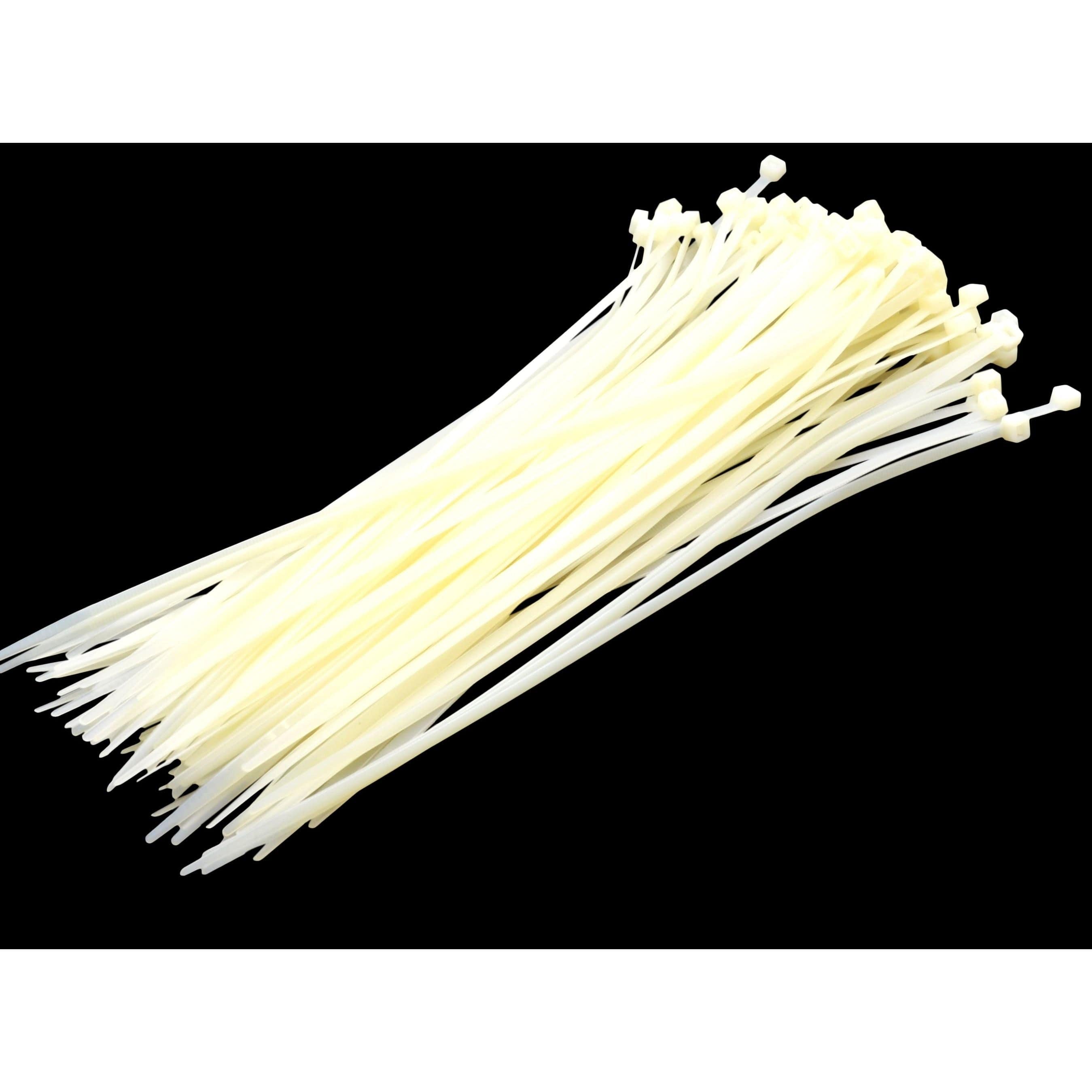 RAPTOR White 300mm x 4.8mm Medium Duty Cable Ties, 100 Pack-4