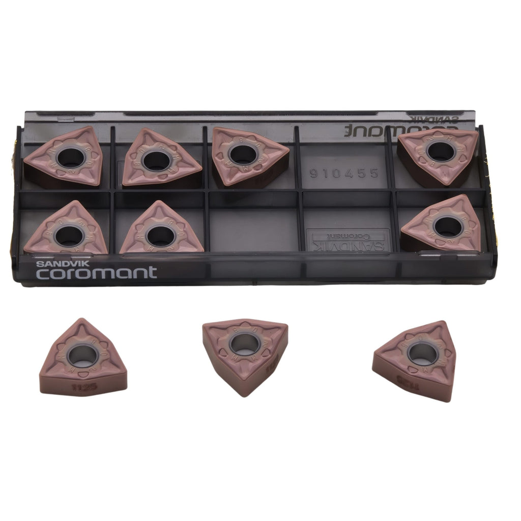 10pcs Sandvik WNMG 08 04 08-MM 1125 – Turning Insert (Medium, MM Chipbreaker)-2