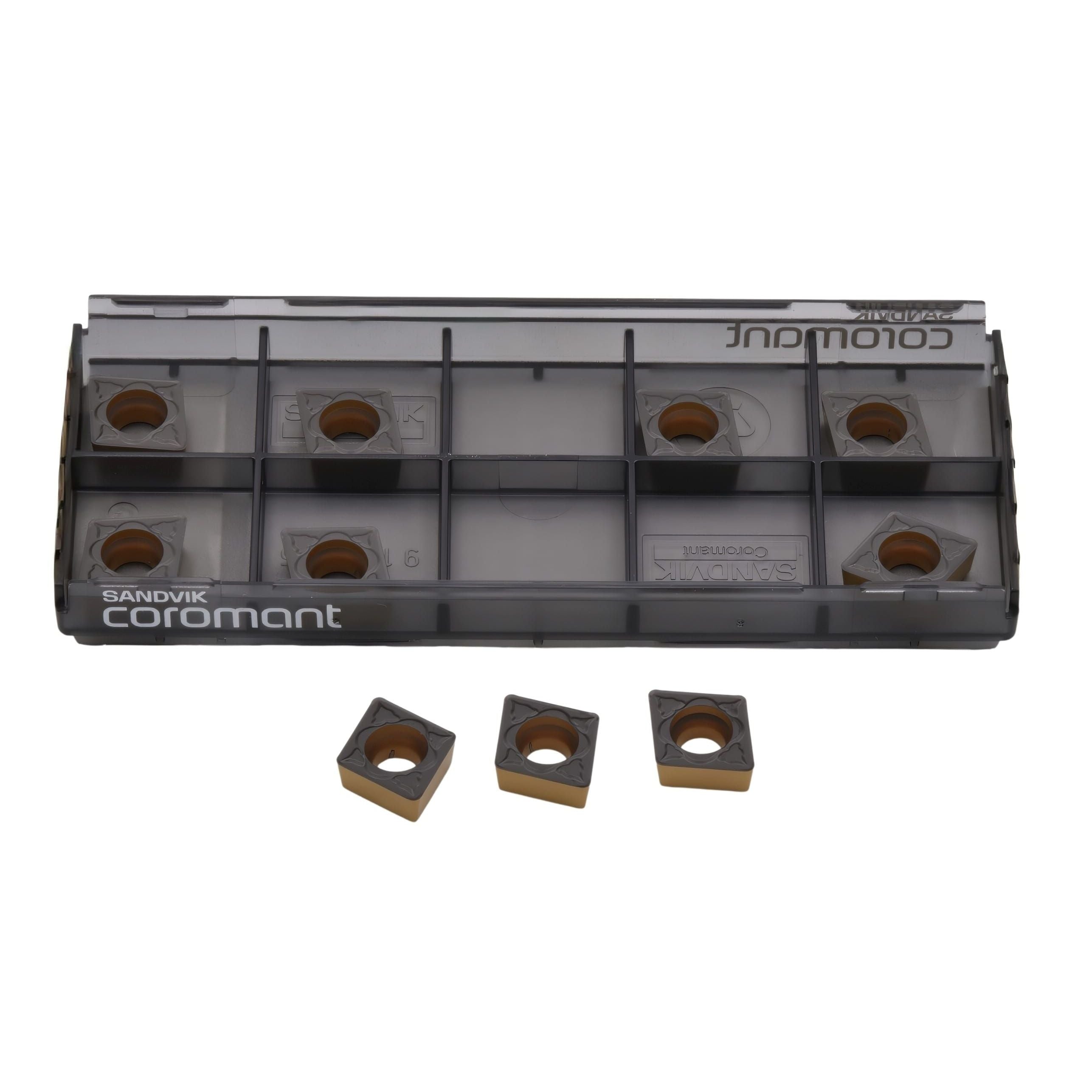 10pc Sandvik Medium Chipbreaker - Steel / Cast Iron Grade Insert - CCMT 09 T3 08-PM 4425-1