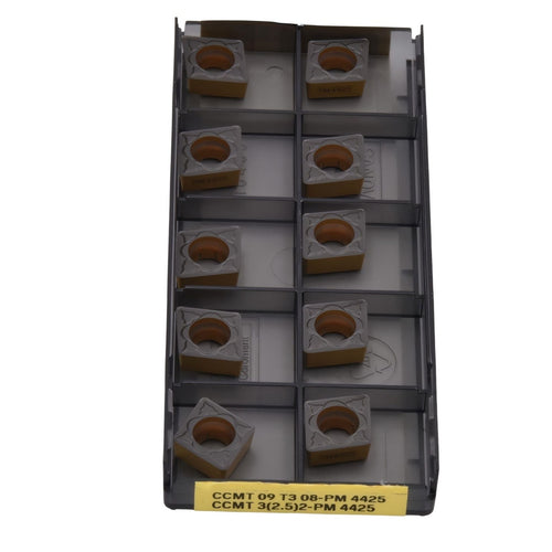 10pc Sandvik Medium Chipbreaker - Steel / Cast Iron Grade Insert - CCMT 09 T3 08-PM 4425-0