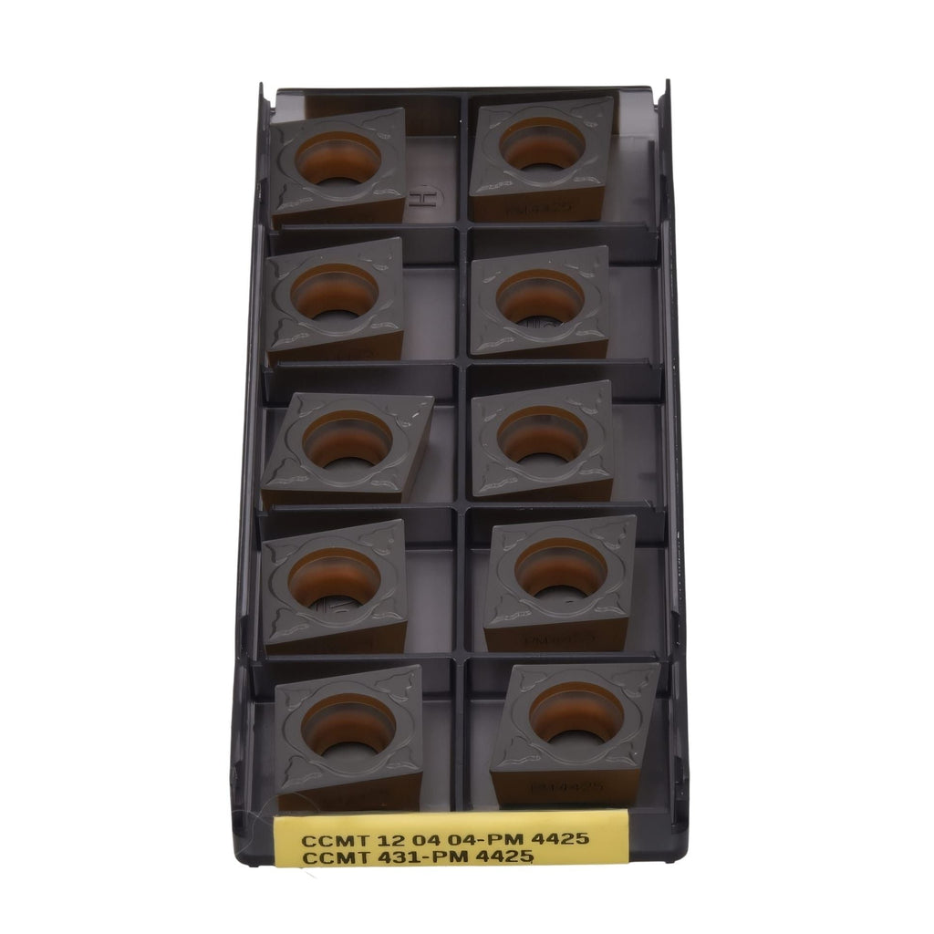 10pc Sandvik Medium Chipbreaker - Steel / Cast Iron Grade Insert - CCMT 12 04 04-PM 4425-0