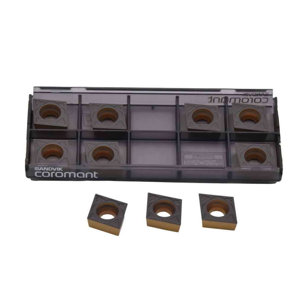 10pc Sandvik Medium Chipbreaker - Steel / Cast Iron Grade Insert - CCMT 12 04 04-PM 4425-1