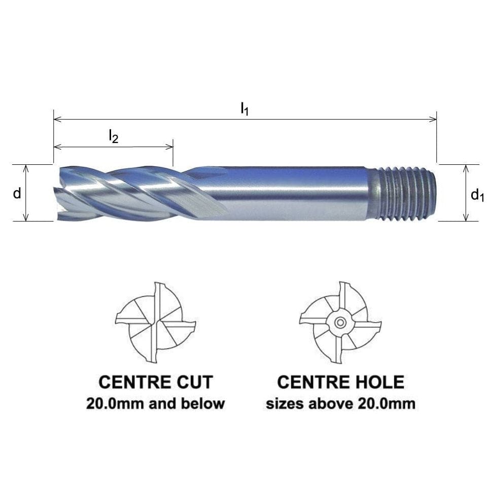 Somta Long Multi Flute 5mm HSS-Co8e Multi-Purpose End Mill-0
