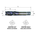 Somta Multi Flute 12mm HSS-Co8 Multi-Purpose Roughing End Mill-0