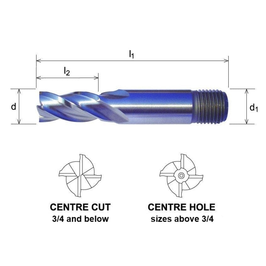 Somta Multi Flute 3/4" HSS-Co8e Multi-Purpose End Mill-1