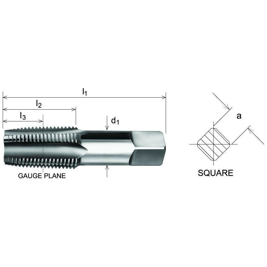 Somta 585 - NPT 1-1/2" HSS Straight Flute Taper Pipe Bottom (Finishing) Tap-3