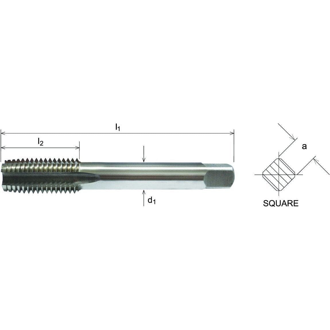 Somta Series 519 - HSS Straight Flute Short Left Hand Bottom (Finishing) Tap M14 x 2mm-1
