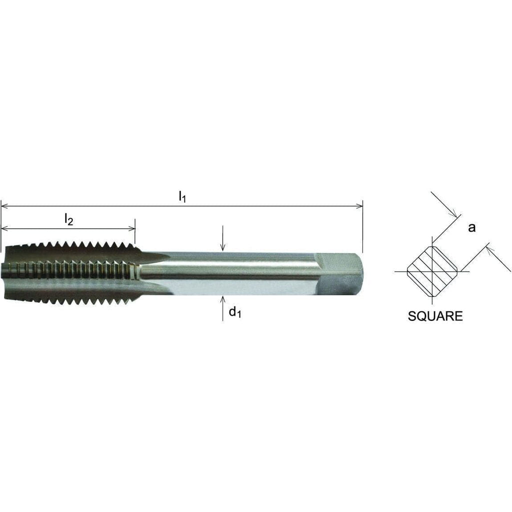 Somta Series 521 - HSS Straight Flute Short Hand Second (Intermediate) Tap BSW 1/8" x 40 TPI-1