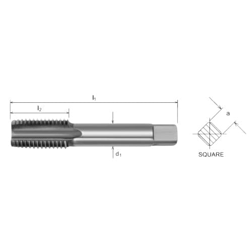 Somta Series 541 - HSS Straight Flute Short Hand Bottom (Finishing) Tap UNC 5/8" x 11 TPI-1