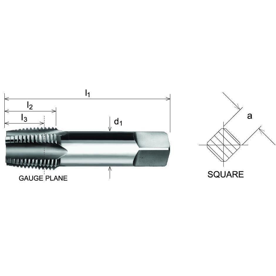 Somta Series 575 - HSS Straight Flute Taper Pipe Hand Bottom (Finishing) Tap BSPT 2" x 11 TPI-1