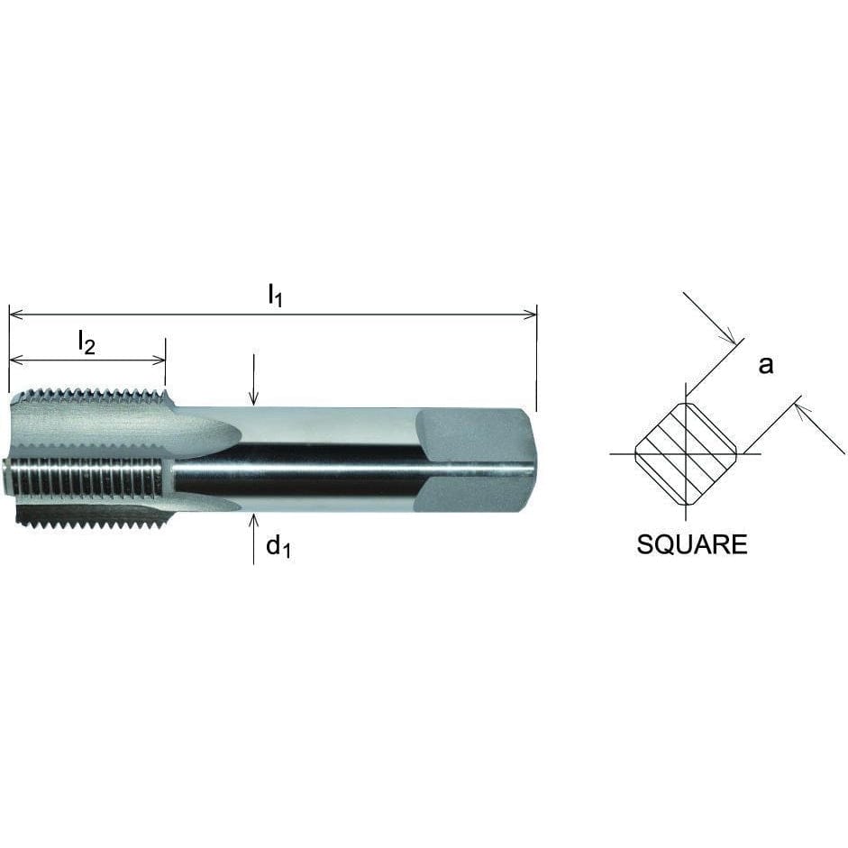 Somta Series 581 - HSS Straight Flute Parallel Pipe Taper (First Tap) NPS 1/8" x 27 TPI-1