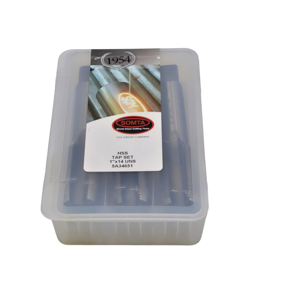 Somta Series 5A3 – 1" x 14 UNS HSS Tap Set 3 Piece (Taper, Intermediate & Bottoming)-1