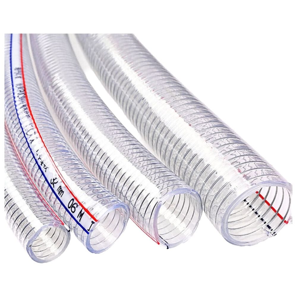 Wire Reinforced Clear Flexible PVC Hose ID 1/2''(13mm), 100m/roll-0
