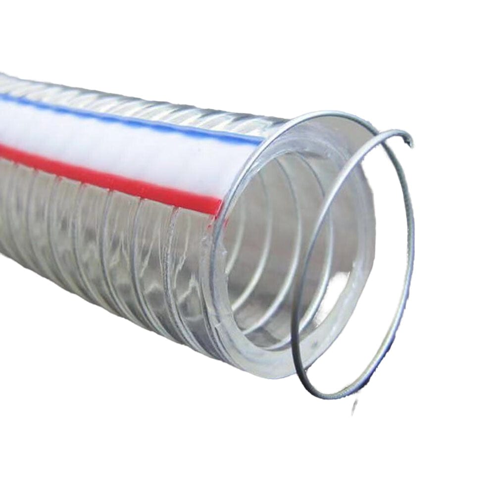 Wire Reinforced Clear Flexible PVC Hose ID 1''(24mm), 50m/roll-0