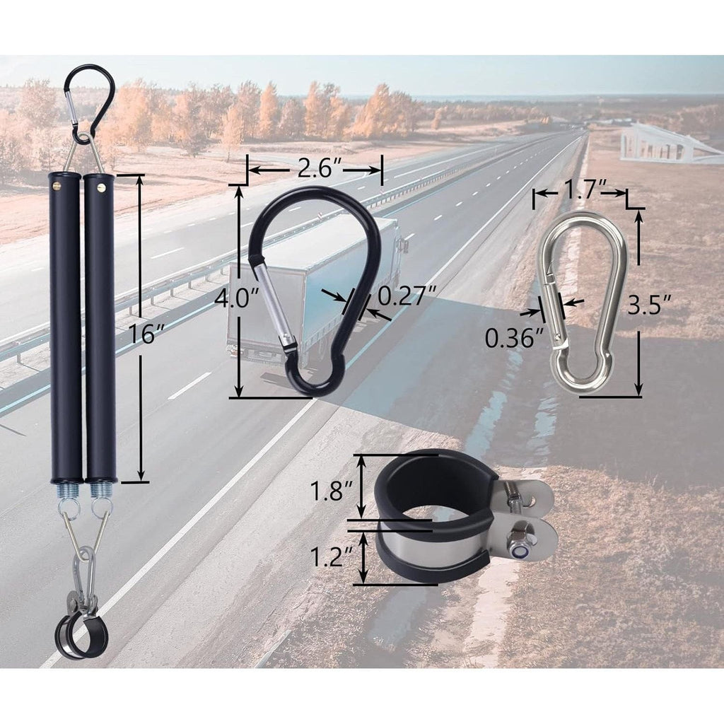 16" Dual Tender Spring Kit with Loop Air Lines Holder-1