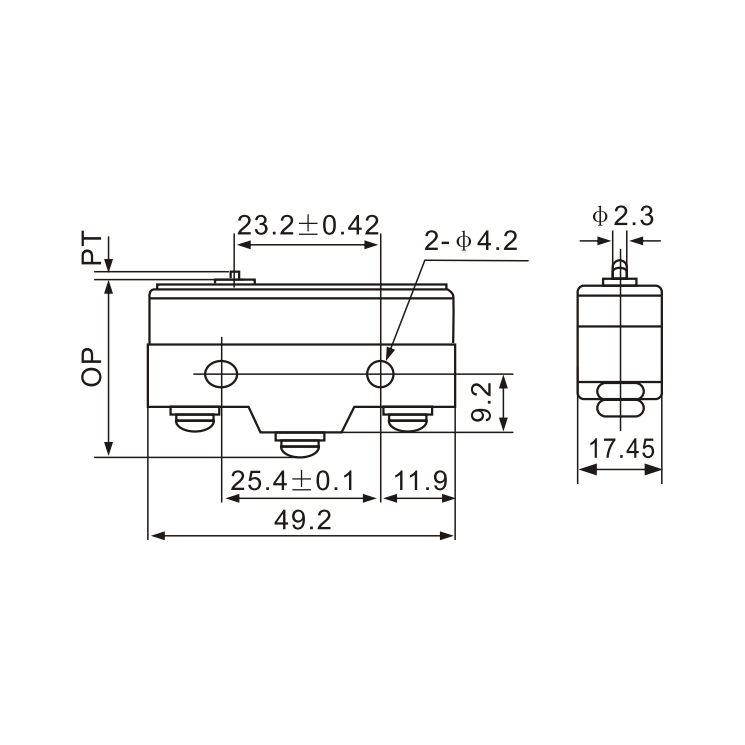 Z-15G-B Micro Limit Switch with Plunger Actuator-1