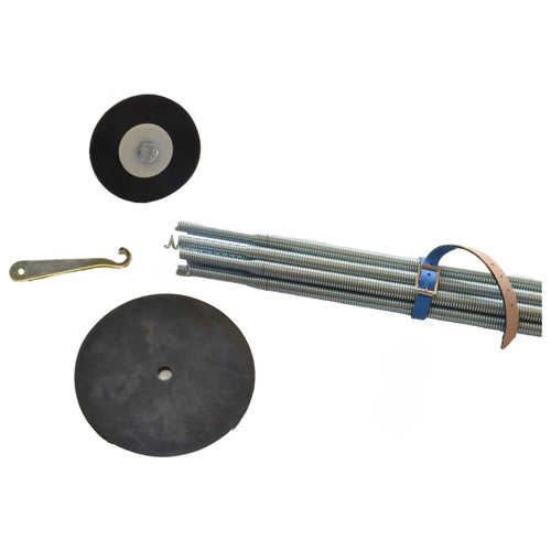 1/2" Steel Spring Drain Rods Heavy Duty Drain Pipe Cleaner Includes Plungers-1