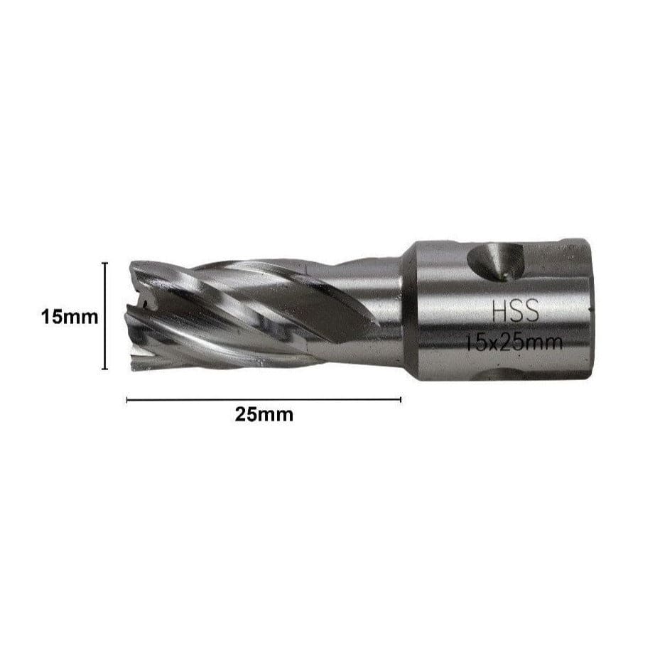 15 x 25mm D.O.C HSS Weldon Shank Annular Cutter-1