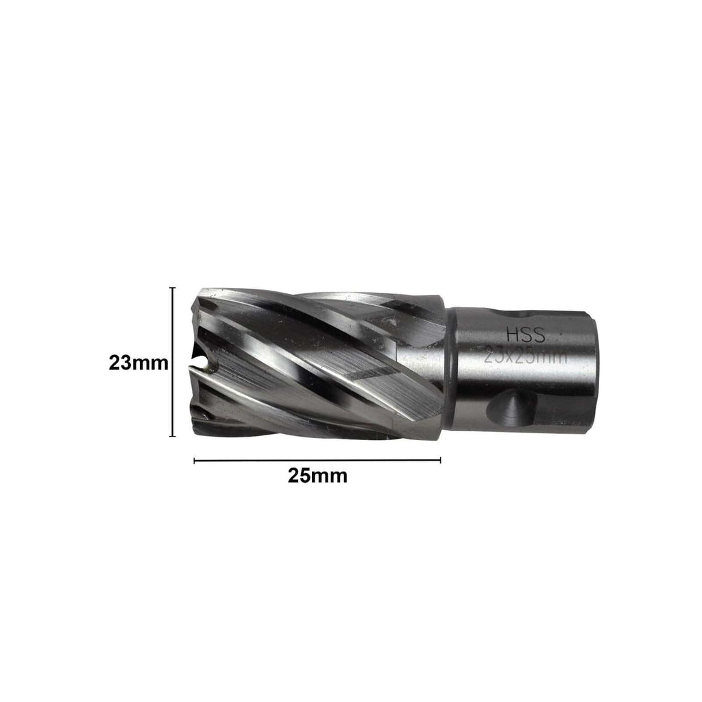 23 x 25mm D.O.C HSS Weldon Shank Annular Cutter-1