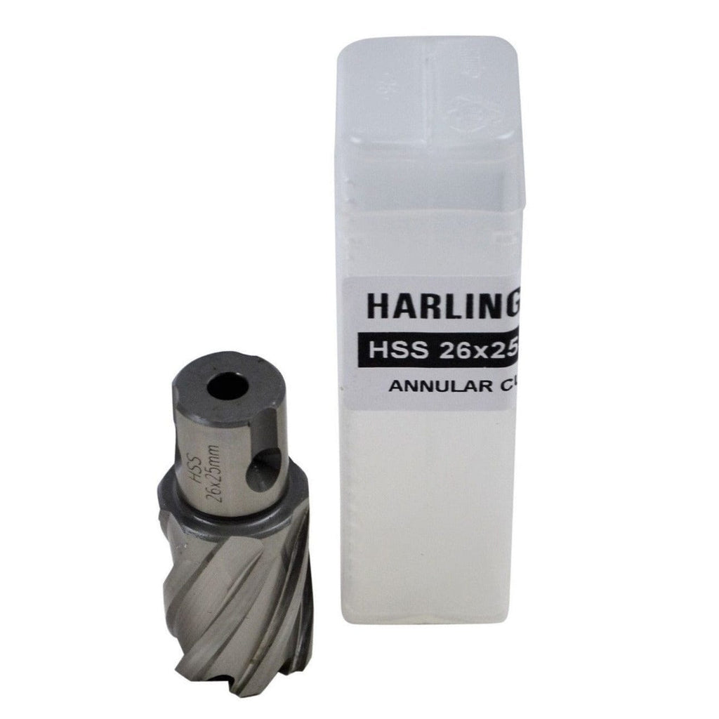 26 x 25mm D.O.C HSS Weldon Shank Annular Cutter-0